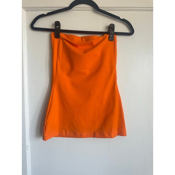 Susana Monaco Essential Strapless Tube Top Popsicle Orange XS NWT - Picture 3 of 10